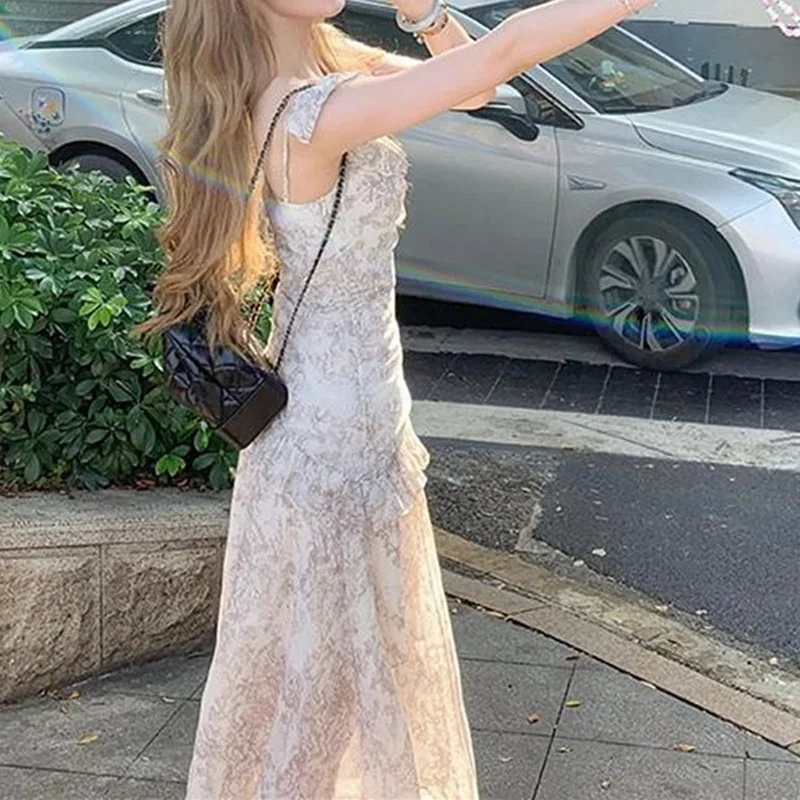 Женское цельнокроеное платье миди элегантное пляжное платье-миди для дня