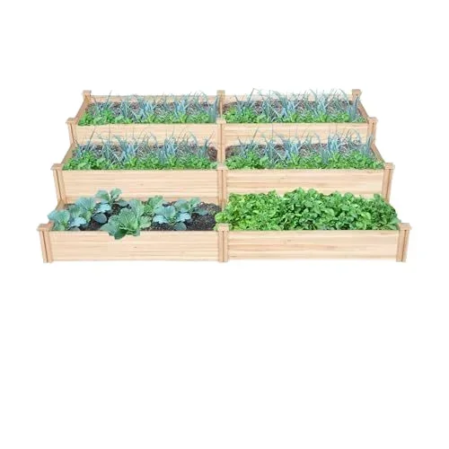 Деревянная садовая кровать для садоводства разделенная приподнятая посадочная