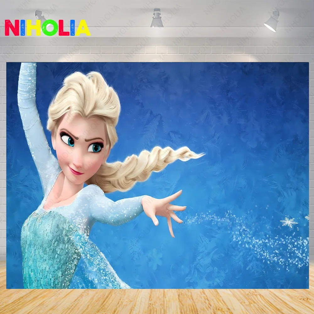

Студийный Виниловый фон для фотосъемки с изображением Диснея зимней холодной принцессы Эльзы