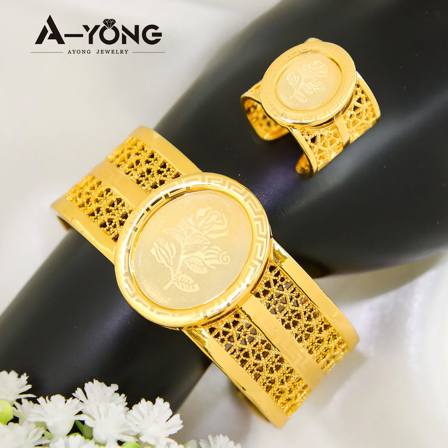 Комплект колец и браслетов с арабскими монетами позолоченные турецкие золотые