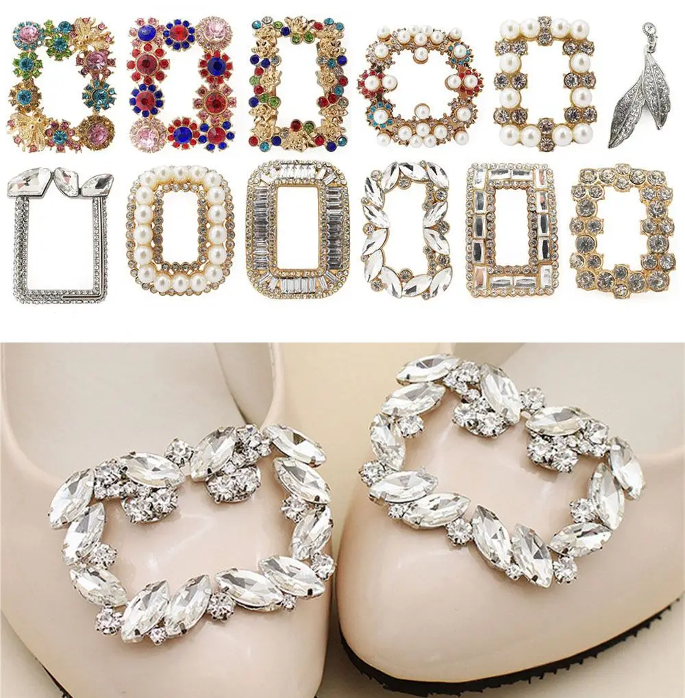 

European Fashion Rhinestone Charm DIY Crystal Clothing Collocation Shoe Accessories Shoe Clip Shoe Decorations