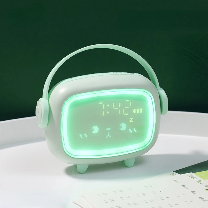 

Светодиодный умный ночсветильник с будильником, USB-лампа с голосовым управлением, цифровой таймер, украшение для кабинета, спальни, прикров...