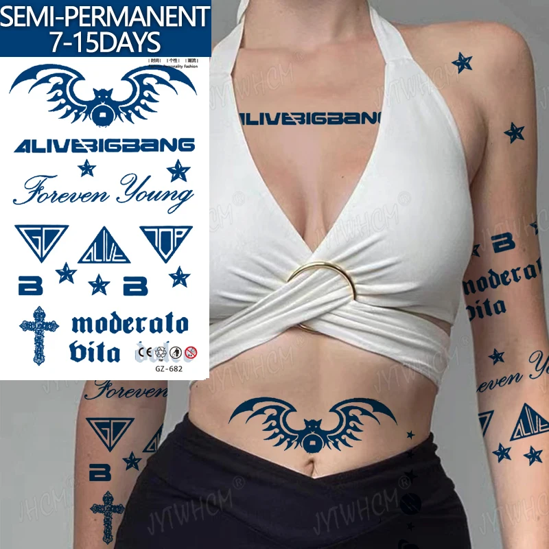 Временная водостойкая татуировка для привлекательных девушек летучая мышь