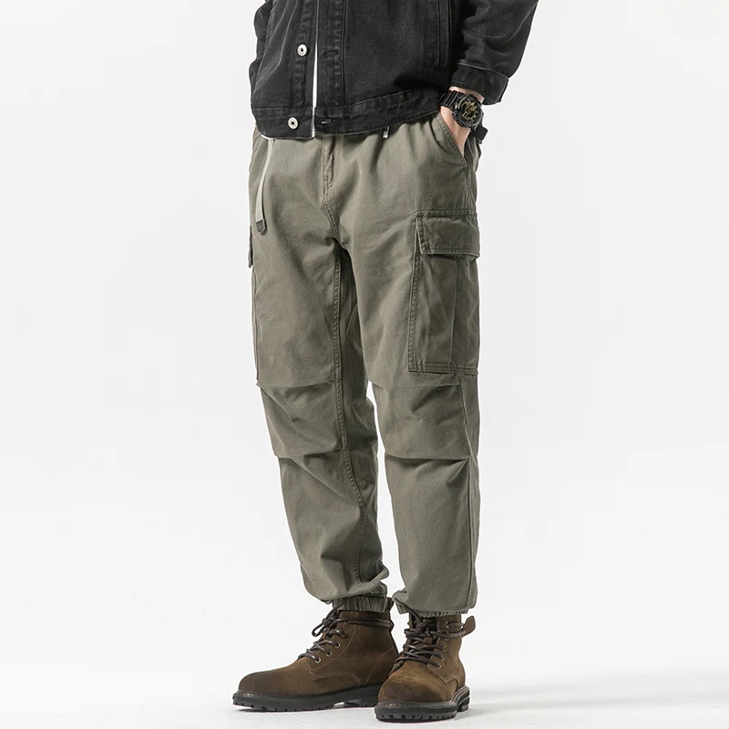 Cargo Pants Men Streetwear Fashion Jeans Baggy Hip Hop Straight Wide Leg Trousers Overalls Korean Men Clothing