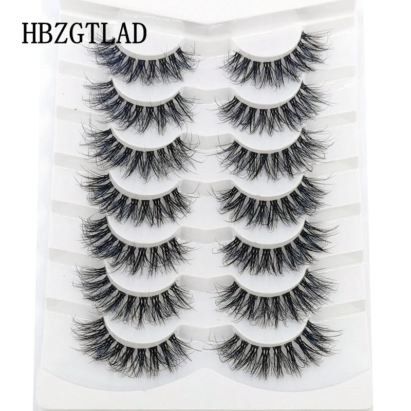 Новинка 7 пар прозрачные накладные ресницы грязный крест толстые натуральные для
