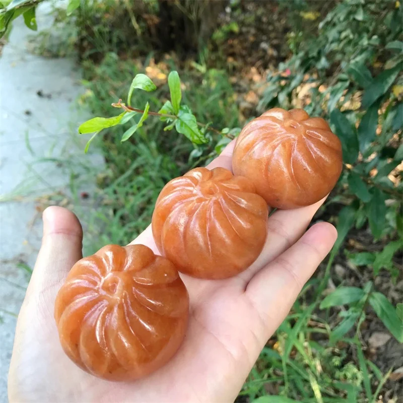 

4,5 см натуральный камень солнца Хрустальный паровой мягкий булочка резные домашние аксессуары и рождественские подарки для детей 1 шт.