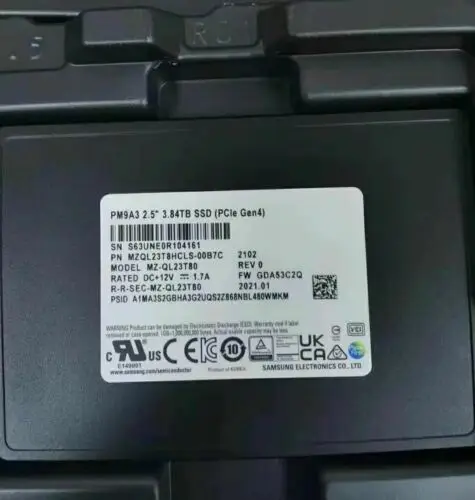 

SSD 3,84 ТБ для Samsung SSD PM9A3 U2 NVME MZ-QL33T80 PCIE MZQL23T8HCLS-00B7C GDA53C2Q