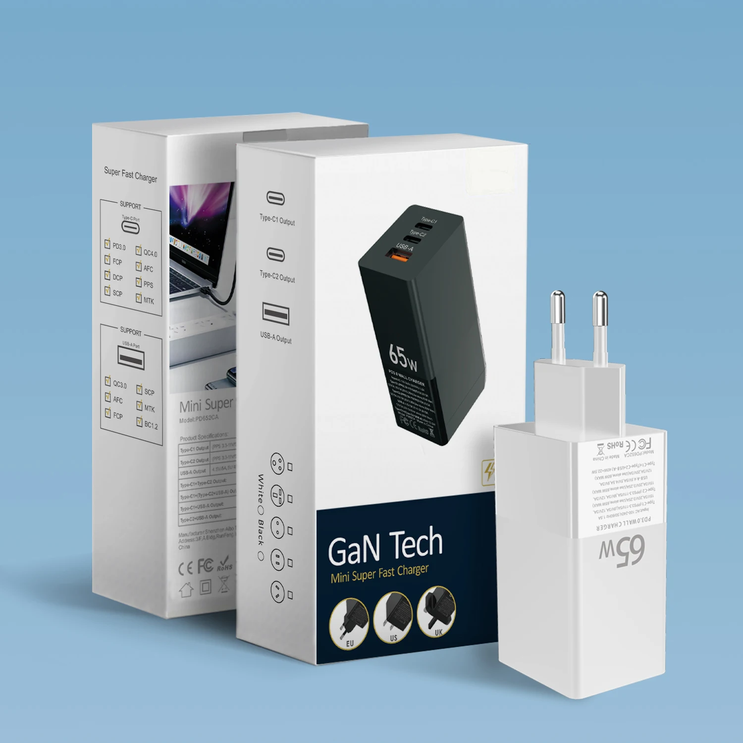 

Зарядное устройство GaN2 Pro, 65 Вт, быстрая зарядка, QC4.0QC PD3.0PD USB-C Тип C, зарядное устройство USB для Switch M AcBook Air I Pad Pro Sam Sung Note
