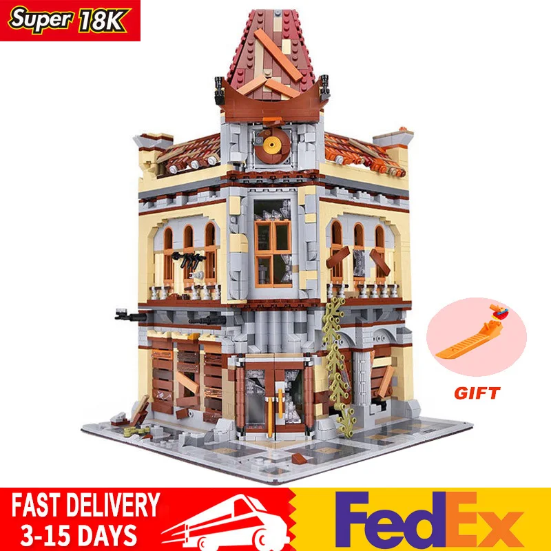 

Compatible with Lego Street View Series MOC-40173 Modular The Ruins City Architecture Building Blocks Models Toys for Boys Gifts