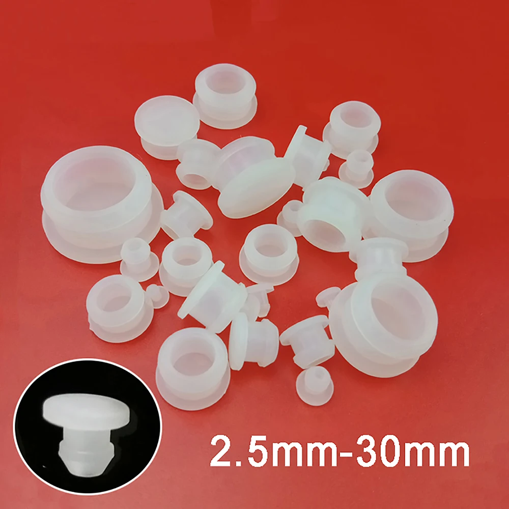 

Snap-on Hole Plugs Silicone Rubber Blanking Masking Finishing Inserts, CLEAR A=2.5mm~30mm optional, Hole Caps Bungs Stopper