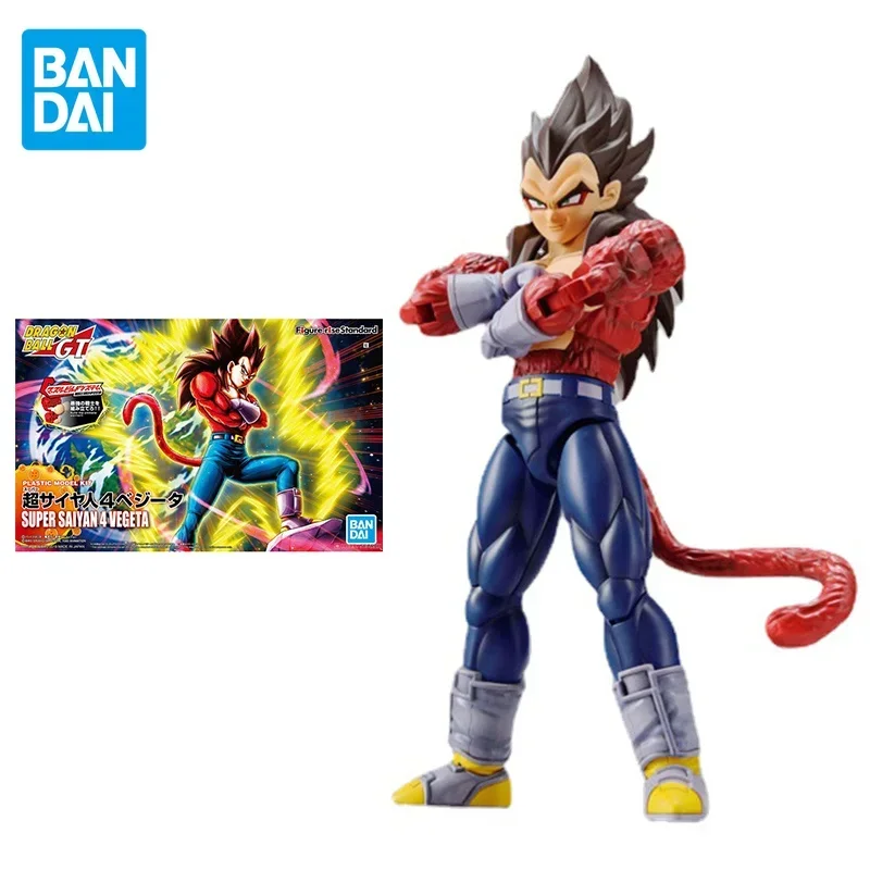 Оригинальная Bandai Dragon Ball Super Saiyan 4 Black Hair Vegeta IV Сборная модель аниме экшн-Фигурки