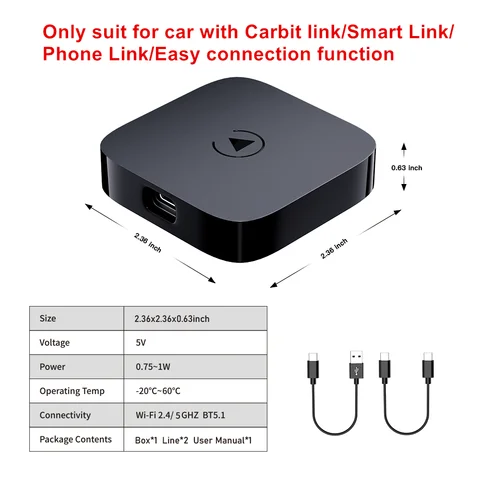 CARABC Carbitlink для Geely Tugella Monjaro GX3 Pro Emgrand Azkarra Atlas Pro, простое подключение к беспроводному Carplay Android Auto