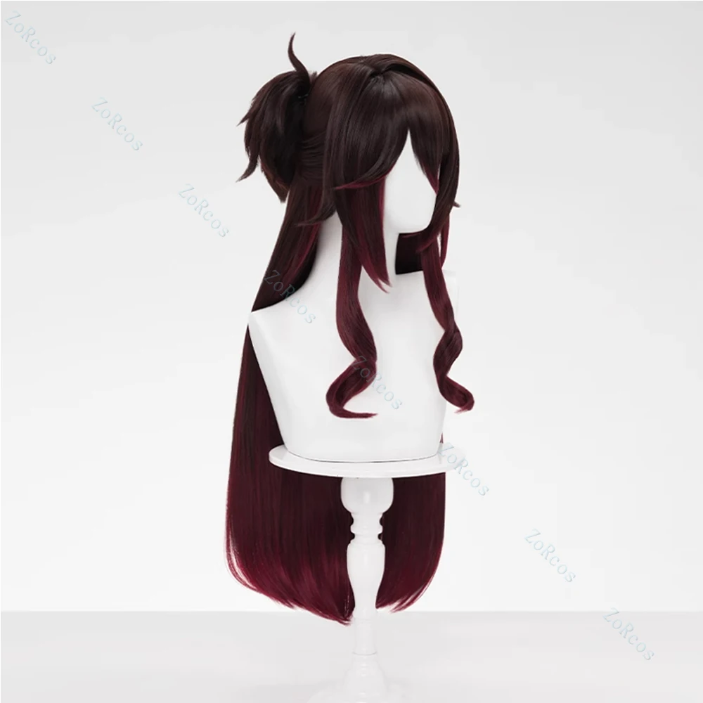 Game Honkai: Star Rail Tingyun Косплей Парик 80 см Длинные Красные Коричневые Термостойкие