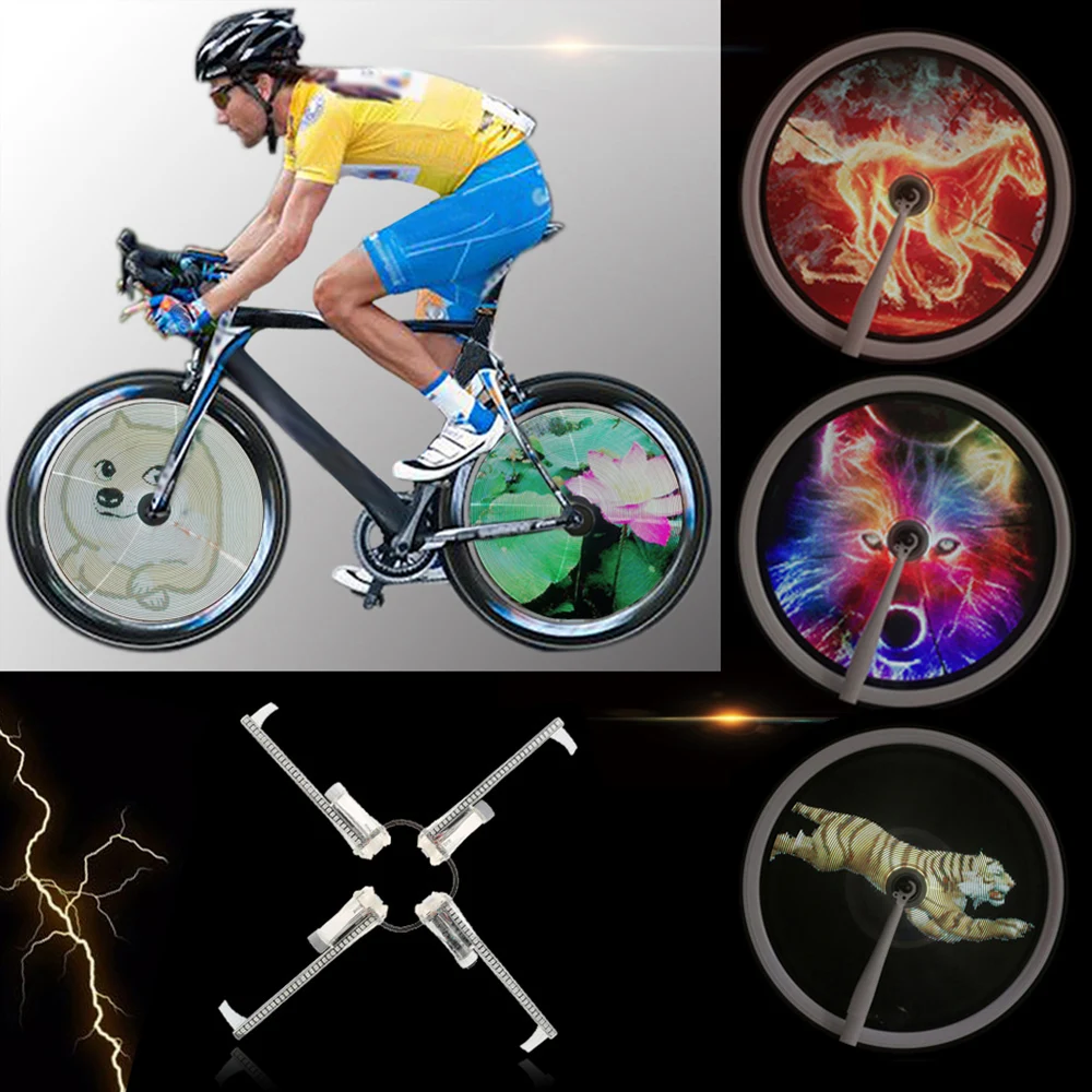 Lixada 416pcs LED DIY Bicycle Lights Colorful Bike Spoke Wheel Light Motor MTB Display Hub Programmable Lamp Night Riding - купить по