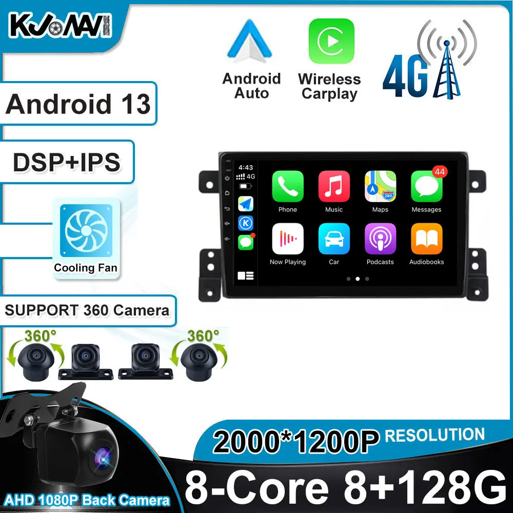 

Для Suzuki Grand Vitara 2005 - 2015 Android 13 DSP Автомагнитола стерео плеер WiFi GPS Bluetooth навигация