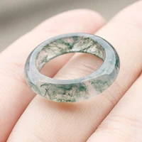 natural brazil class a oil green jade aquatic plants agate jewelry gemstone ring jade for men rings natural couples ring