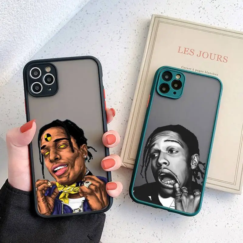 

Asap Rocky Phone Case Black Green Color Matte Transparent For iPhone 13 12 Mini 11 Pro X XR XS Max 7 8 Plus