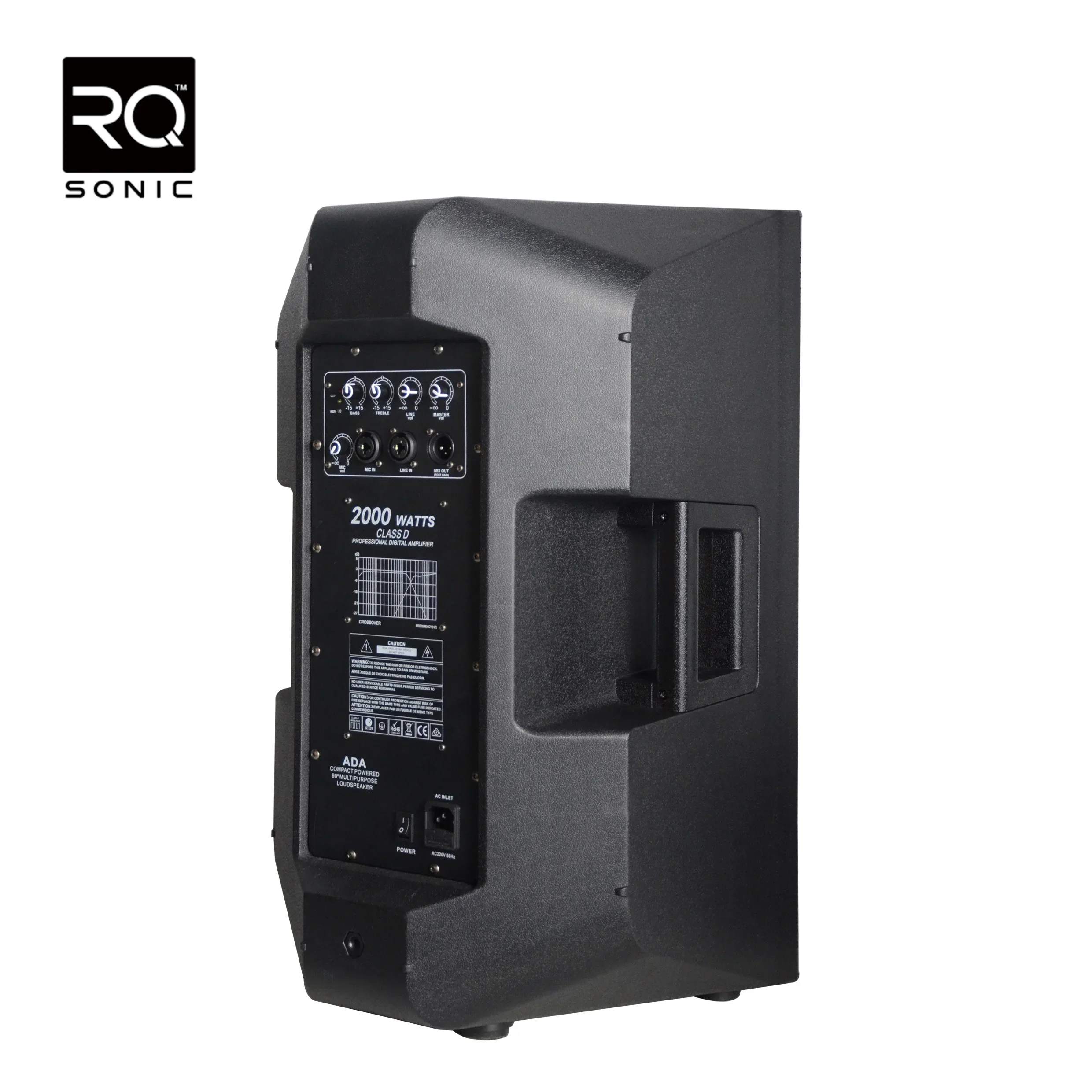RQSONIC CAU15ADA Профессиональный P Audio 500 Вт 15 дюймов с питанием от Speak Активный цифровой