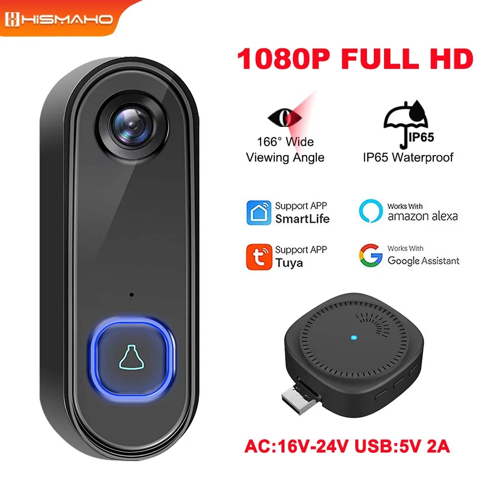 Tuya Video Doorbell 1080P WiFi Wireless Outdoor WaterProof C