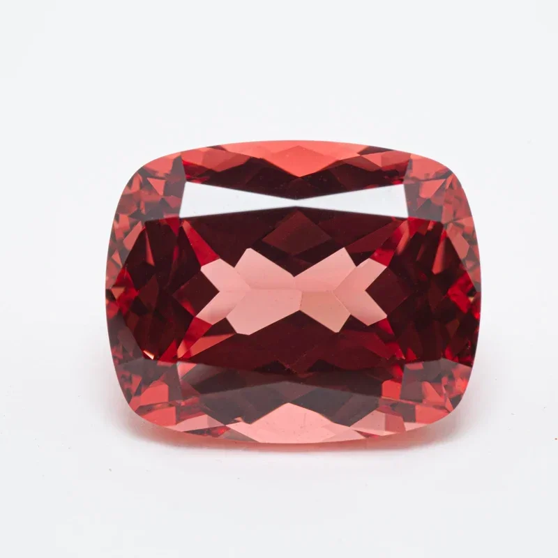 Выращен в лаборатории Padparadscha огненный цветок лотоса прямоугольная форма подушки