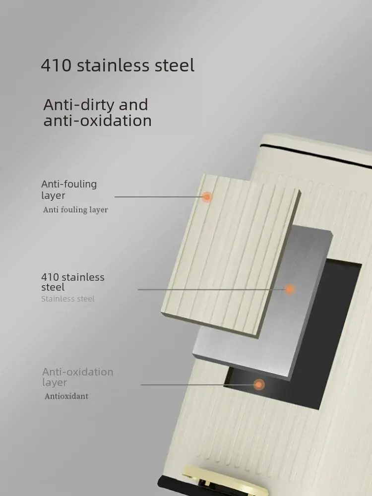 Мусорная корзина с педалью из нержавеющей стали 13 л