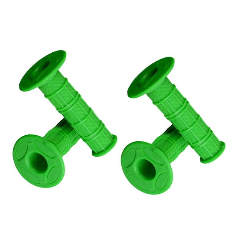 

2 пары ручек для мотоцикла, мотоцикла, скутера, квадроцикла, 24 мм, резиновый мотокросс, зеленый цвет