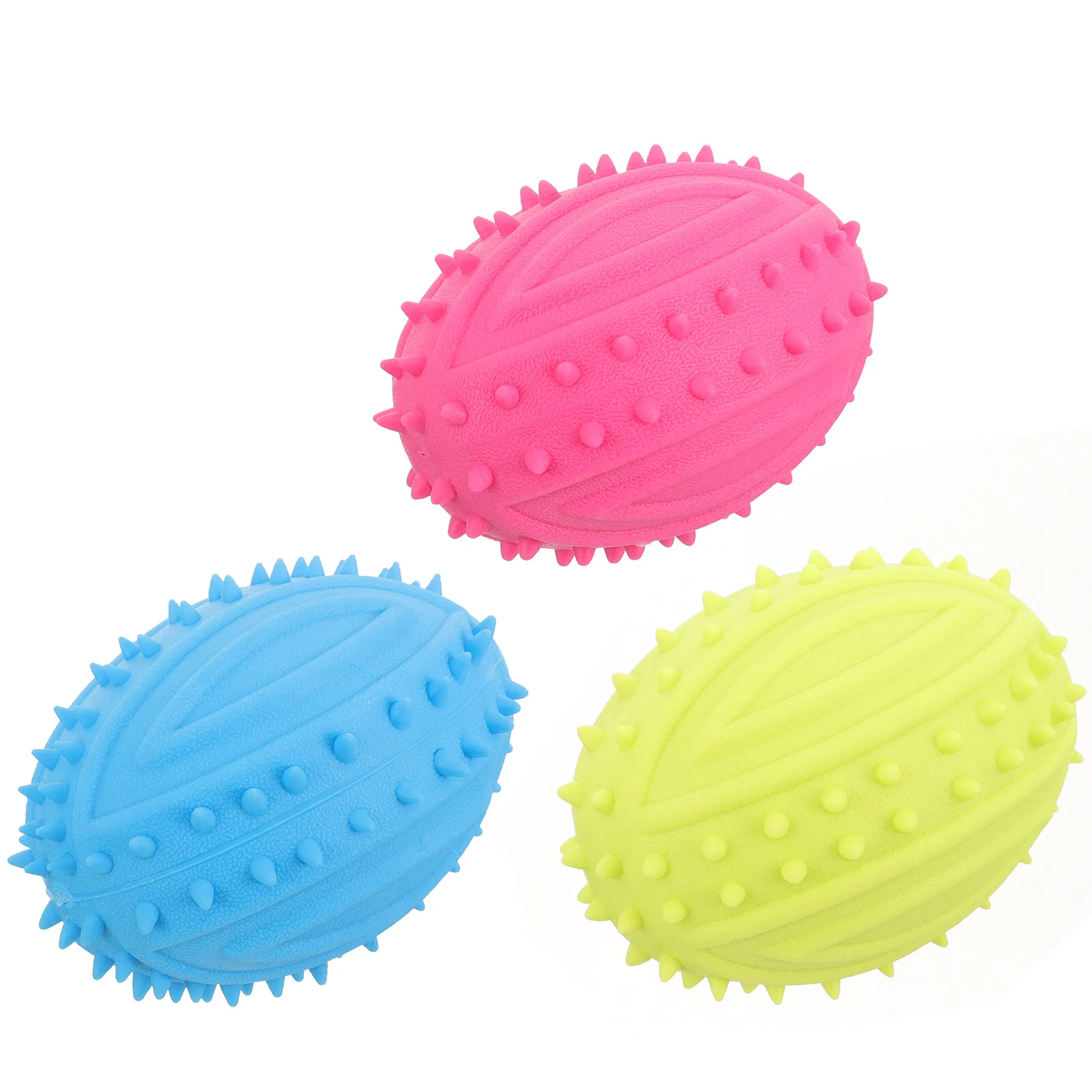 

3 Pcs Dog Ball Chew Toys Puppy Squeaky Small Balls Puppies Dogs Football Interactive Pet