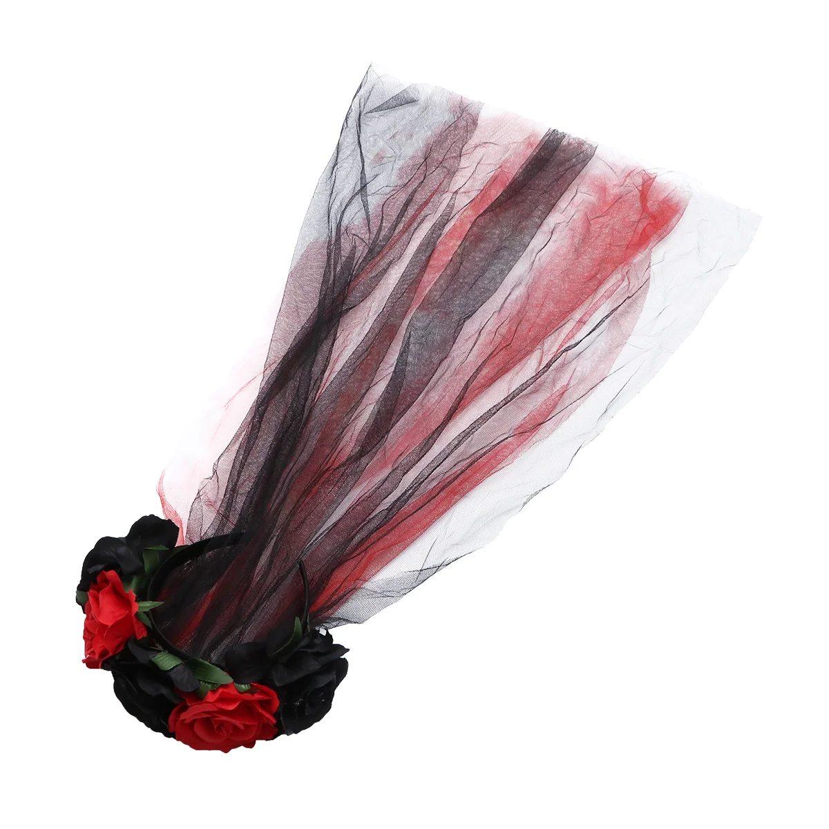 

Veil Flower Headbandheadpiecedaythe Dead Forblack Rose Hair Mexican Costume Accessories Gothic Veils Cosplay Wedding