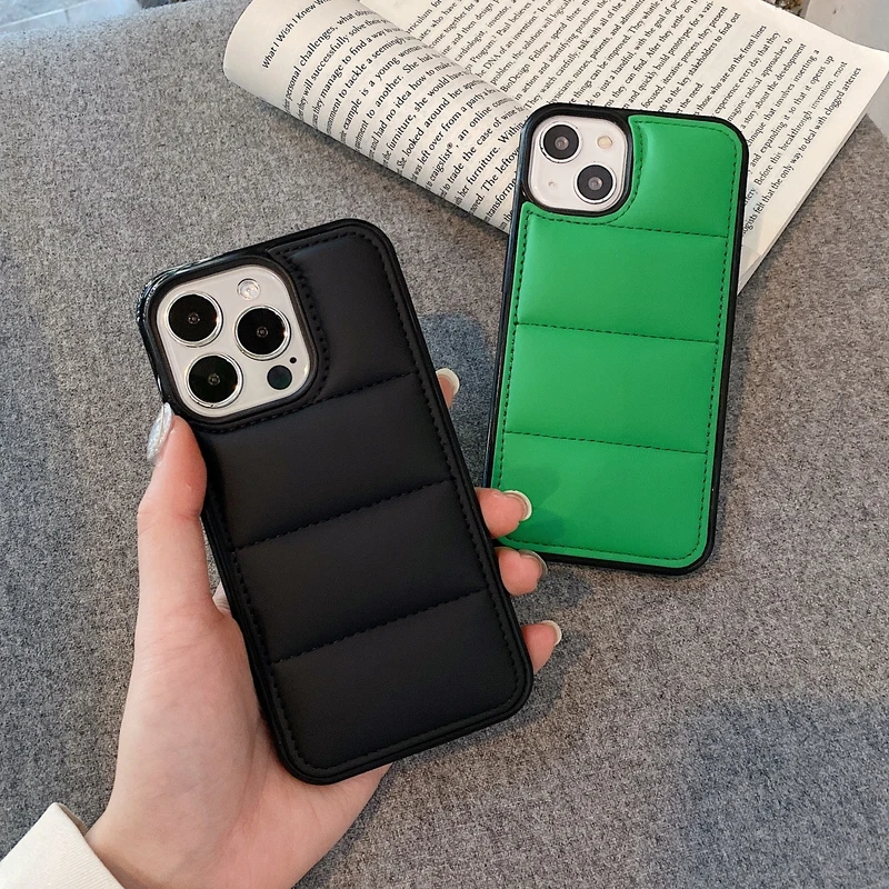 

Мягкий тканевый чехол-пуховик для iPhone 12 Pro 7 8 Plus X XS XR MAX 11 MiNi SE 2 13