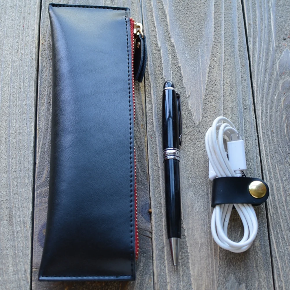 

Zipper Pen Pouch Black Pot Storage Bag Case Holder Protective Sleeve Pens