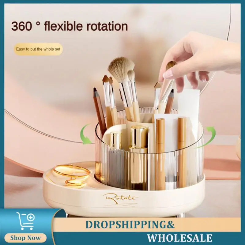 

Desktop Storage Box Rotatable Rotating Cosmetic Case Light Luxury Bathroom Storage Demand Storage Box Stationery Finishing Box