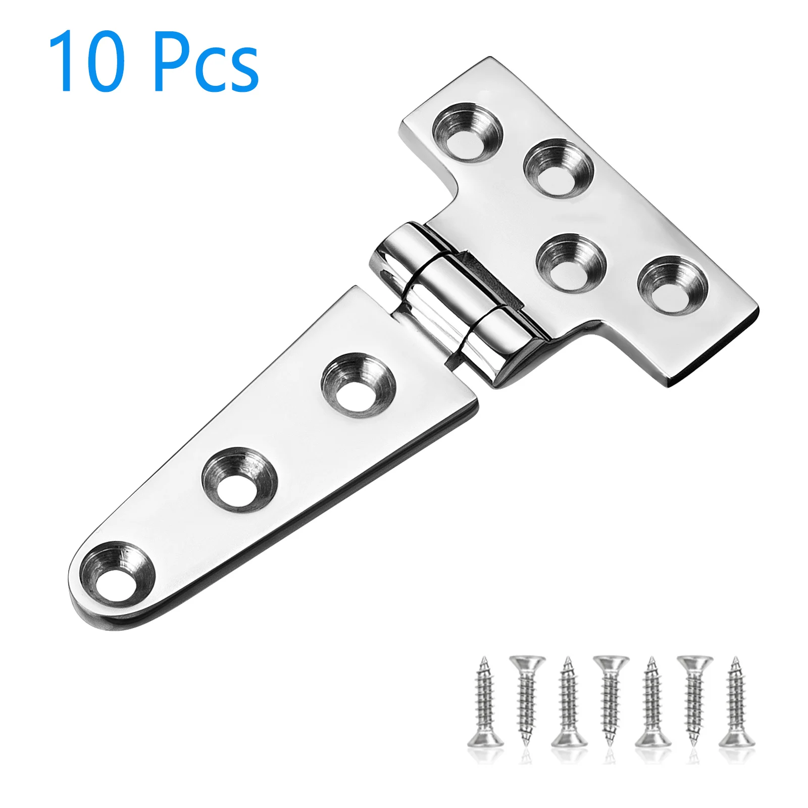 

Marine Grade Stainless Steel Boat Hinges,5.95 X 2.95 Inches, Heavy Duty 316 SS with Screws (10 PCS)