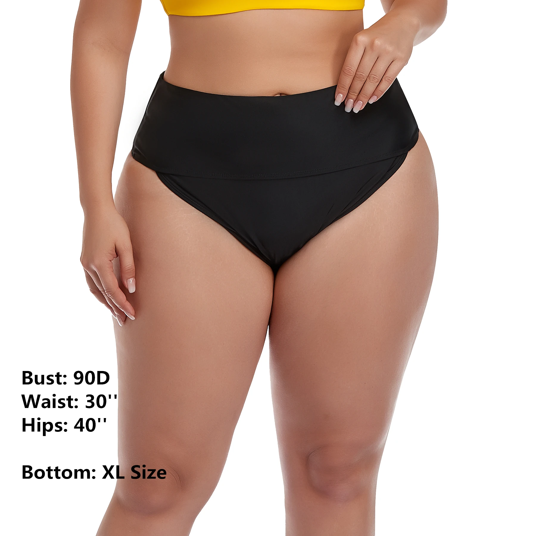 

Vintage Retro Brazilian Ruched Butt High Waisted Bathing Bikini Bottoms