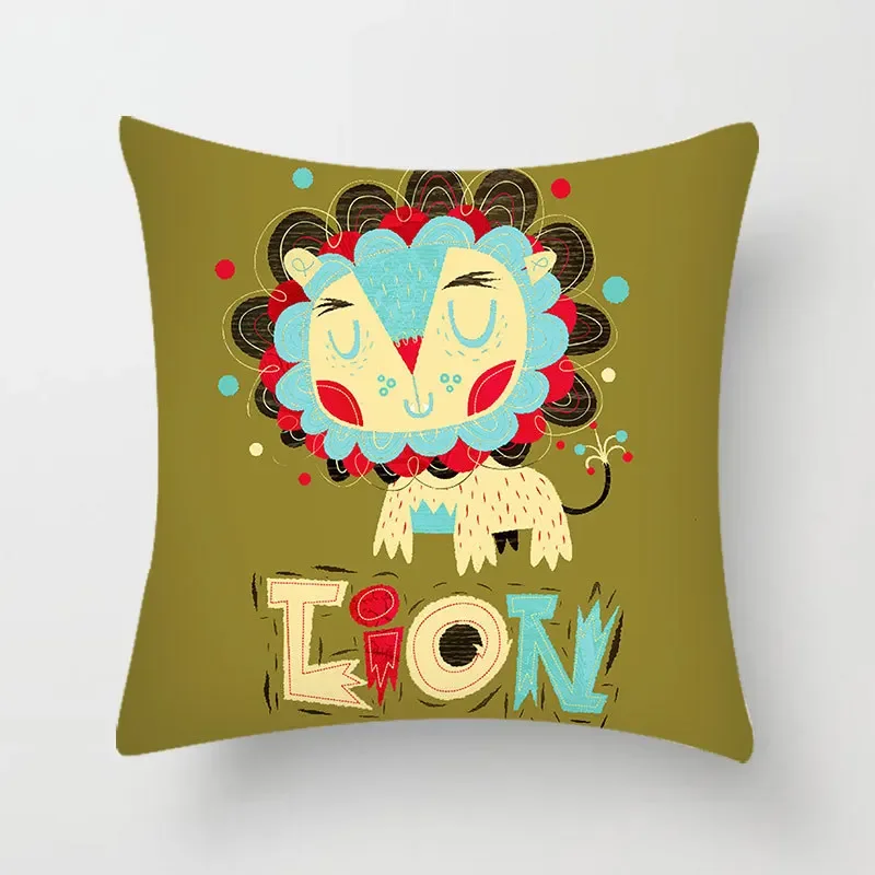 Симпатичная наволочка с мультяшным принтом для спальни подушка из полиэстера Dofa