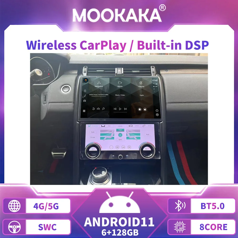 

Android 11 Car Radio For Land Rover Discovery Sport 5 L550 2015-2019 Tesla Screen GPS Navigation Auto Stereo Multimedia Player