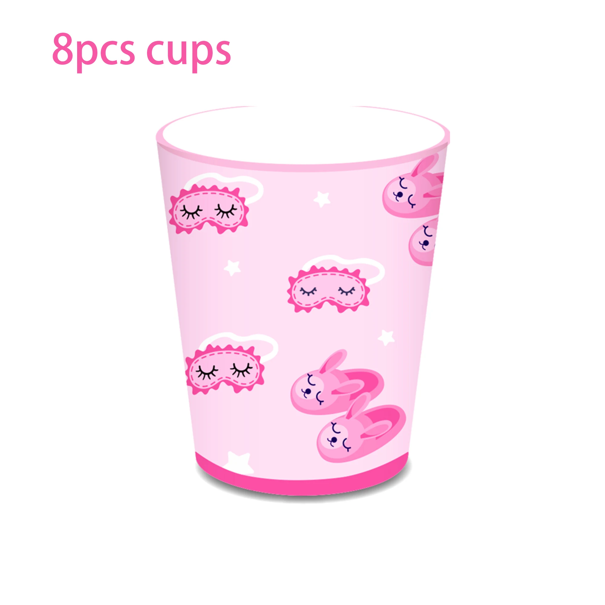 

Розовый Пижамный Комплект Для Девочек, Комплект Одноразовой Посуды Для Дня Рождения, Включает В Себя Подушку, Ночные Тарелки