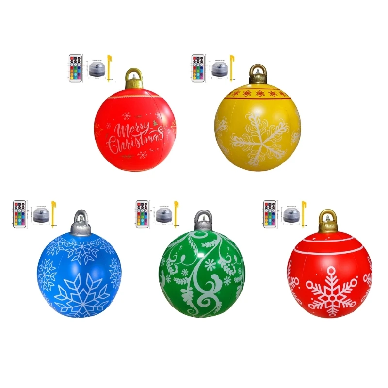 

Рождественские шары, украшения светильник еся Рождественские шары из ПВХ, удаленные надувные рождественские шары для двора, праздничные ук...