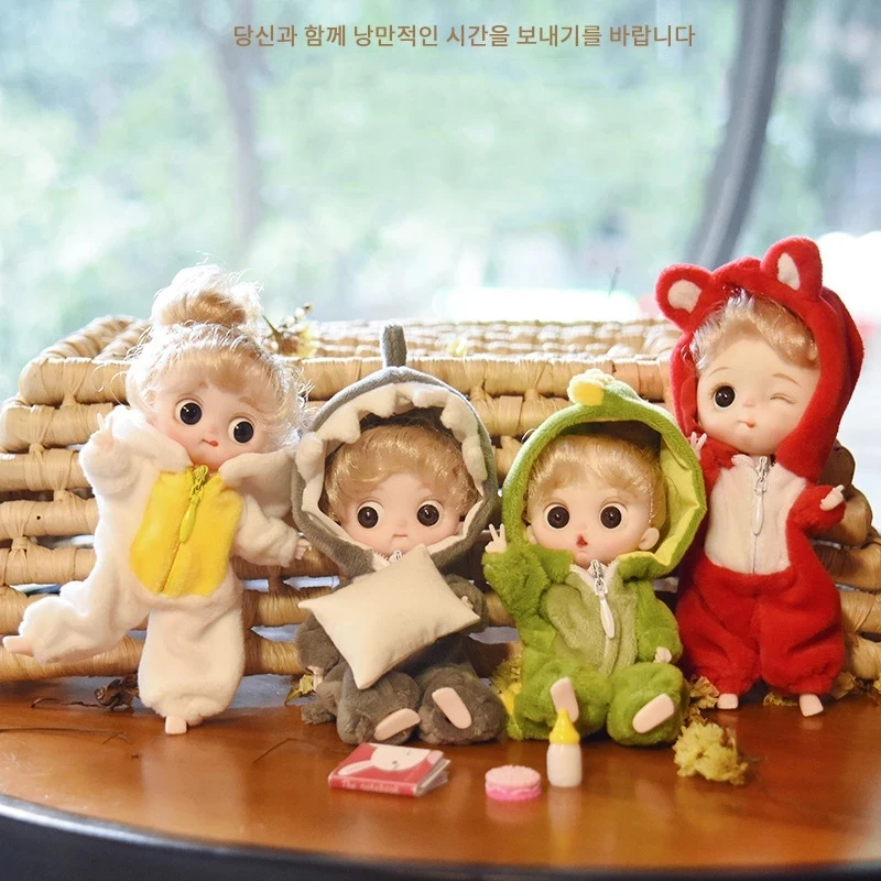 Новинка Kawaii 1/12 детская карманная кукла 10 см Ob11 куклы с одеждой наряд платье