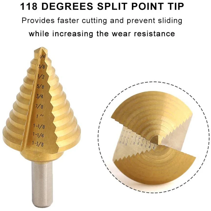 Imperial 5 шт. Pagoda Diamond 6 треугольная ручка ступенчатое сверло с прямой канавкой