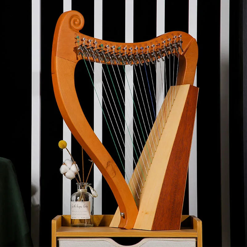 

Triangle Big Jaw Lyre Harp 15 Strings Classical Unusual Tools Wood Harp Professional Tuning Saiteninstrumente Harp Instrument