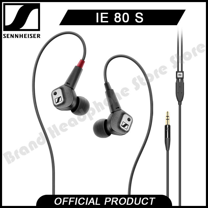

Sennheiser IE 80 S IE80S Professional HIFI Stereo Earphones In-ear Headset Sport Earbuds Headphone