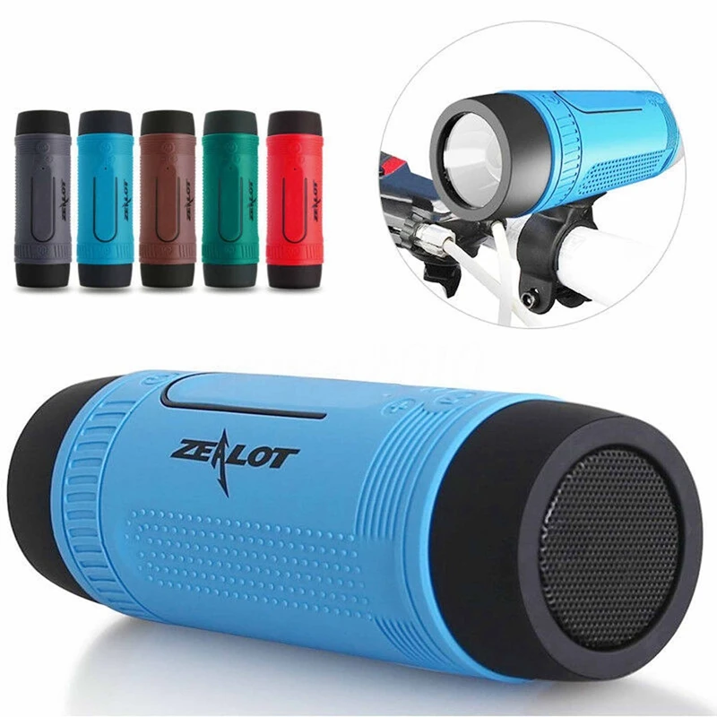 

Portable Waterproof Wireless Bluetooth Speaker Stereo Flashlight Power Bank TF