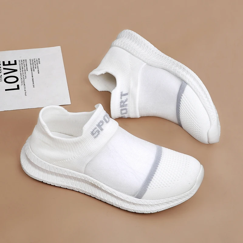 Кроссовки YRZL женские без шнуровки Спортивная повседневная обувь сетчатые