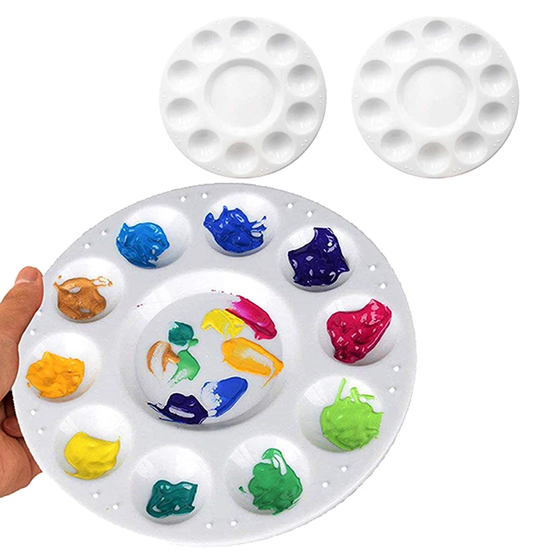 

Palette 10 Grid Art Paint Tray Artist Watercolor Plastic Mixing Palette Supplies White Watercolor Palette Pigment Drawing Tray