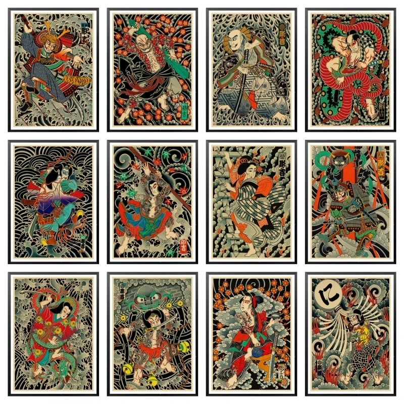 Японская тату 5D сделай сам алмазная живопись Самурай гейши сумо квадратная