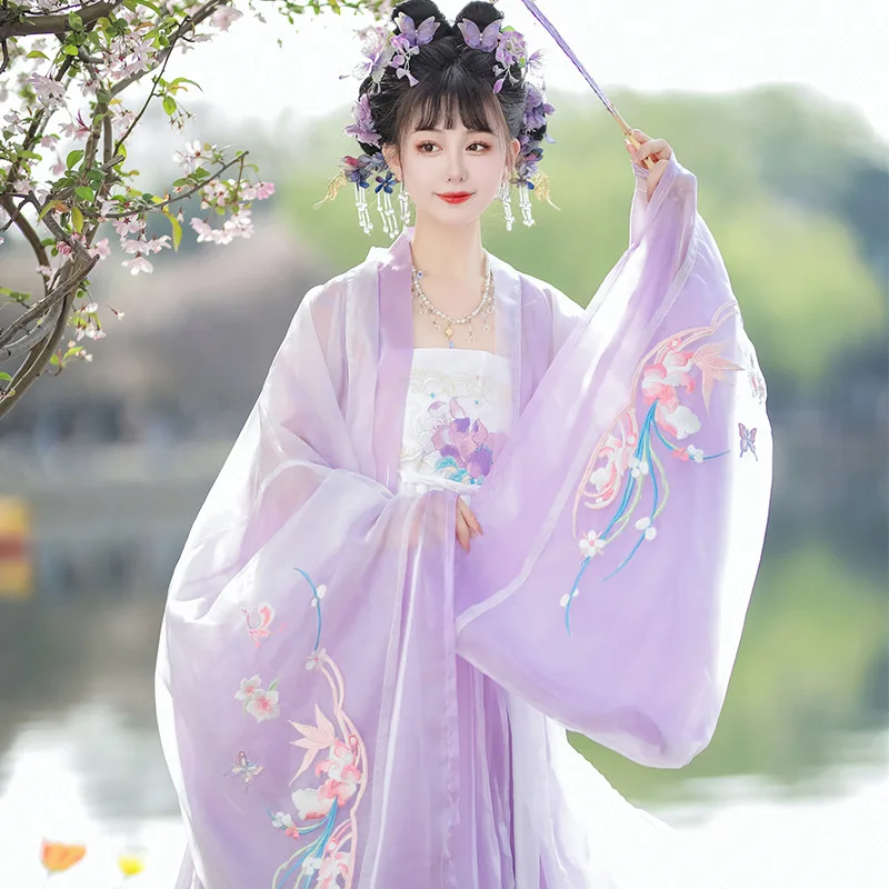 NT239 оригинальное женское старовинное платье Hanfu рубашка с большими рукавами