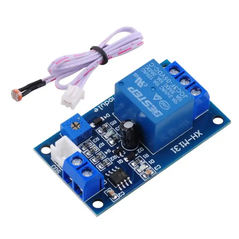 5Pcs XH-M131 DC  5V 12V 24V 10A Light Control Switch Photoresistor Relay Module Detection Sensor Brightness Automatic Control
