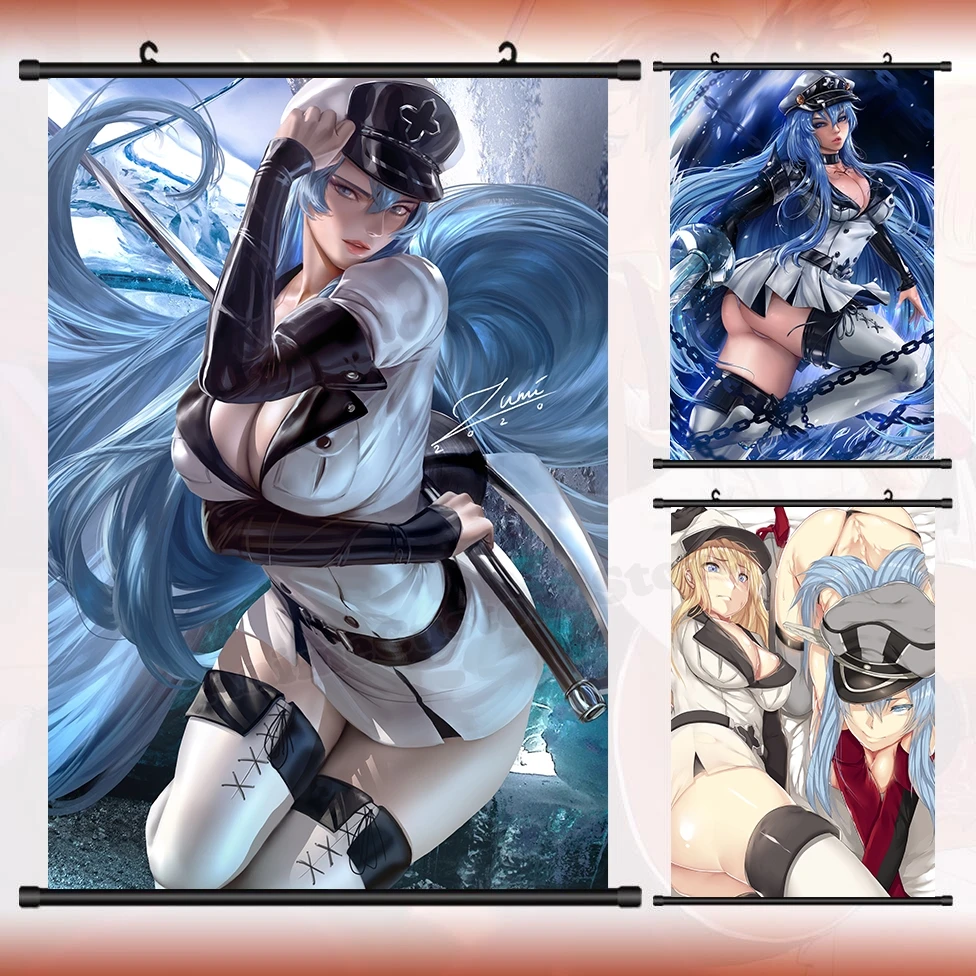 

Anime Akame ga KILL! Esdese Esdeath Game Wall Scroll Roll Painting Poster Hanging Picture Poster Home Decor Cosplay Art Gift