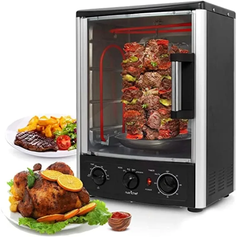 

Upgraded Multi-Function Rotisserie Vertical Countertop Oven with Bake, Turkey Thanksgiving, Adjustable Broil Roasting Kebab Rack