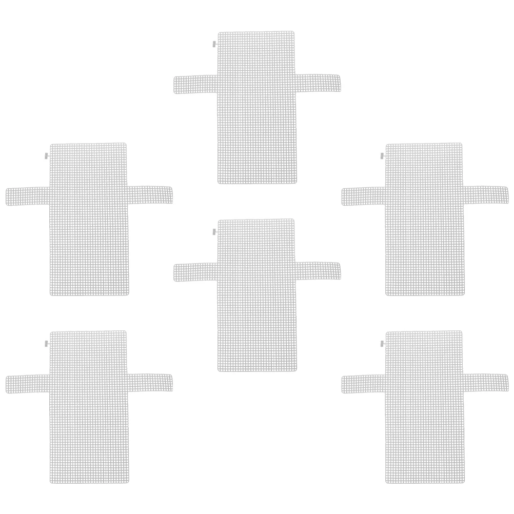 

6 шт., сетчатая вышитая пластина для крючков